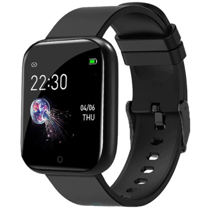 mi Smart Watch for Men & Women, Bluetooth Smartwatch Touch Screen Bluetooth Smart Watches for Android iOS Phones Wrist Phone Watch, Women - Royal Black ID116 Smart Watch - Black